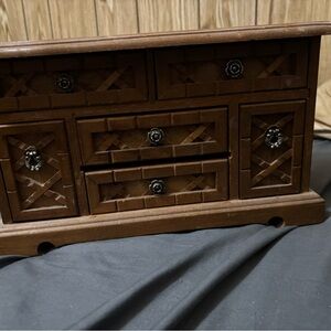 Wooden Jewelry Box with Drawers